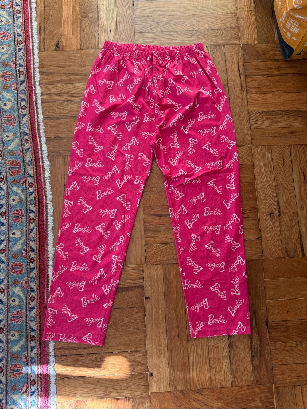 Barbie Hot Pink Velour Lounge Pants Y2K Pajama Pants
